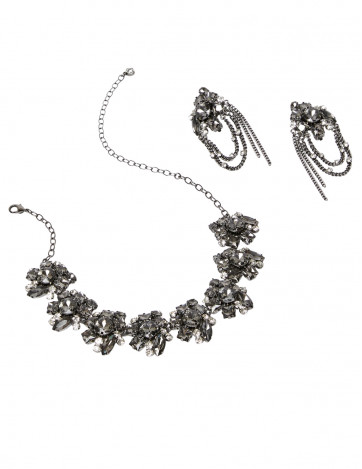 Комплект кольє + сережки Cancan