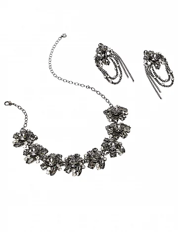 Комплект кольє + сережки Cancan